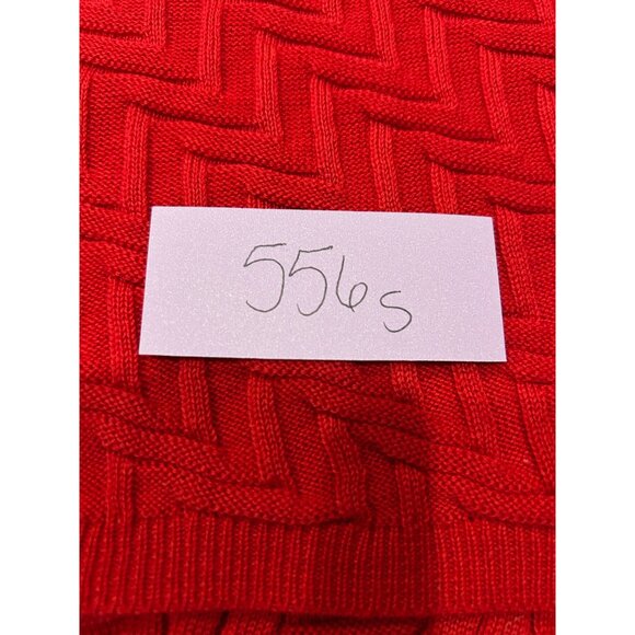 Kim Rogers Womens Red Round Neck Textured Knit Sweater Sz XL - Picture 8 of 9